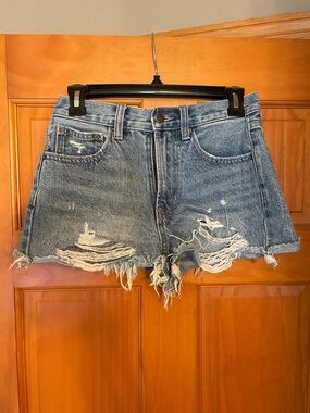 Altar'd State Distressed Denim Shorts - Blue